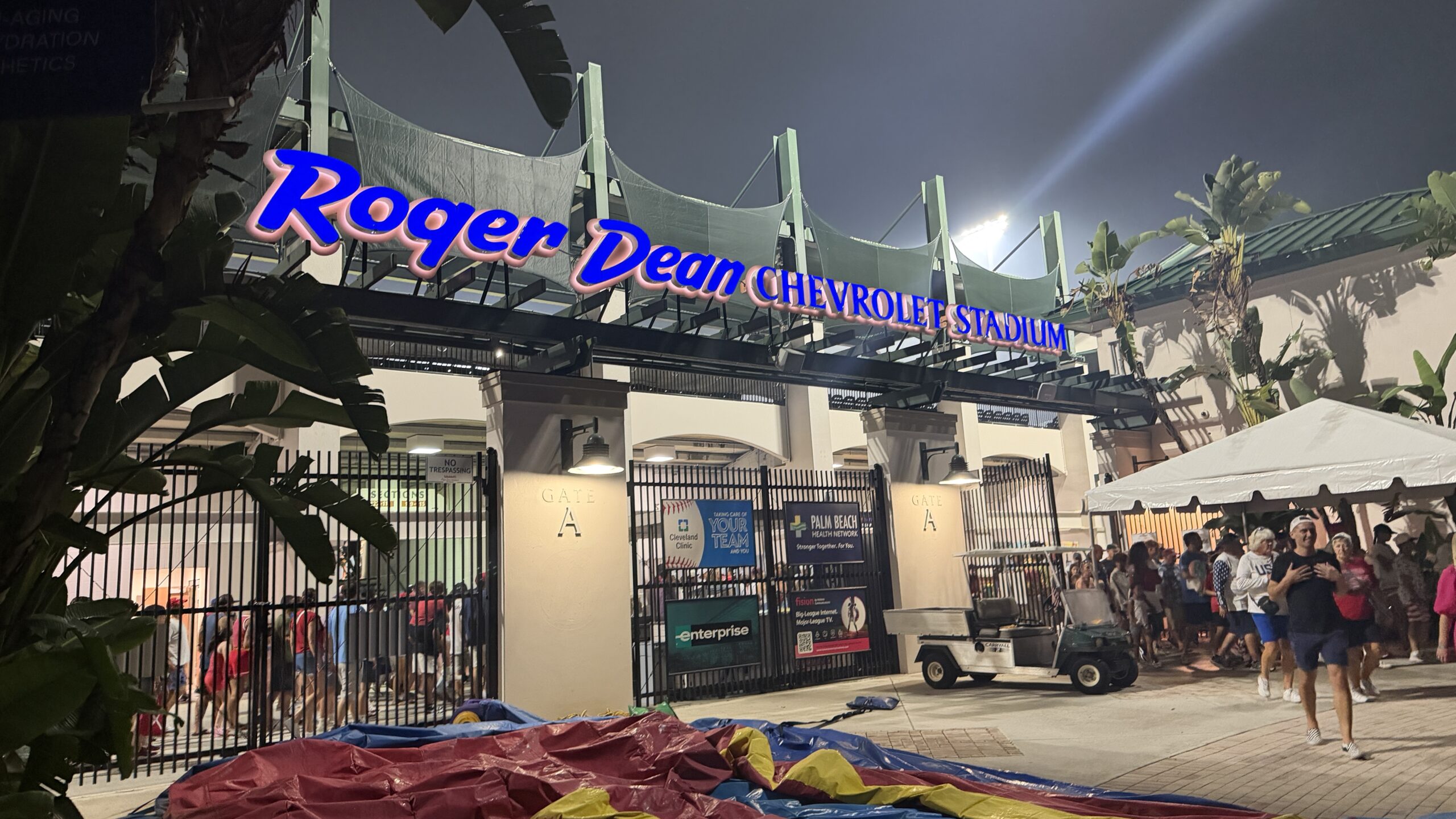 Roger Dean Chevrolet Stadium on a busy game day